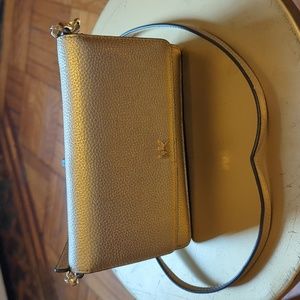 Michael Kors Gold Champagne Crossbody/ Shoulder Bag